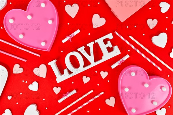 Valentine's Day decoration with love text