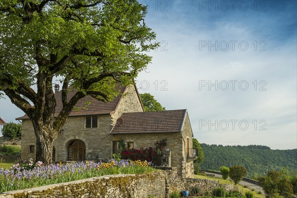 Old walled holiday home with flower garden