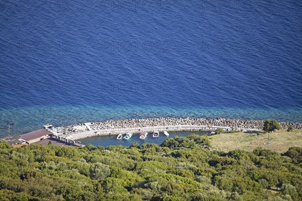 Boats bobbing off Assos in the Aegean Sea