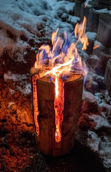 Swedish fire or fin candle