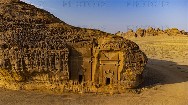 Aerial of the rock tombs