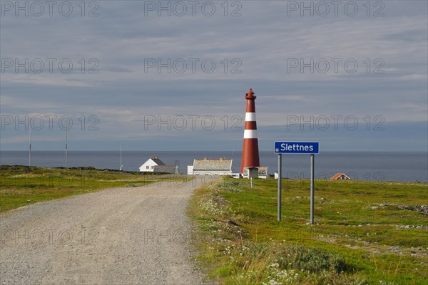 The world's northernmost lighthouse and a gravel road