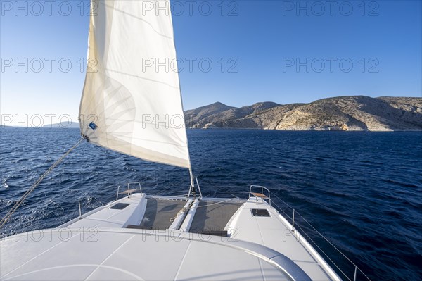 Sailing catamaran sailing on the sea