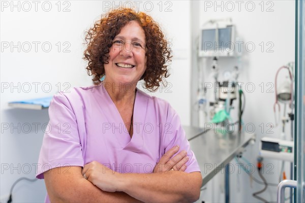 Portrait of a female veterinarian at the veterinary clinic