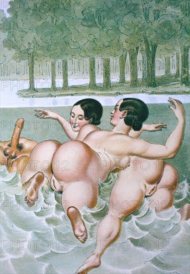 Erotic scene from the Victorian era