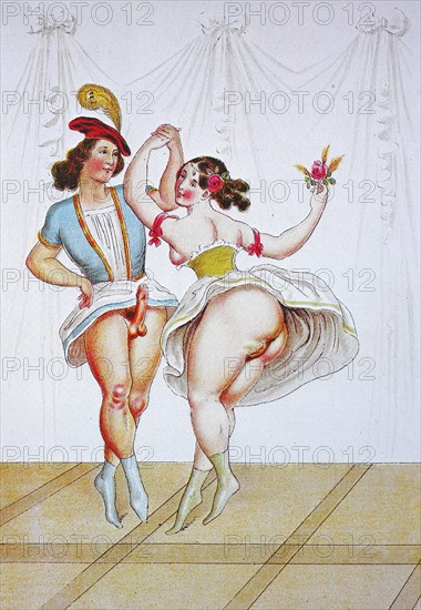 Erotic scene from the Victorian era