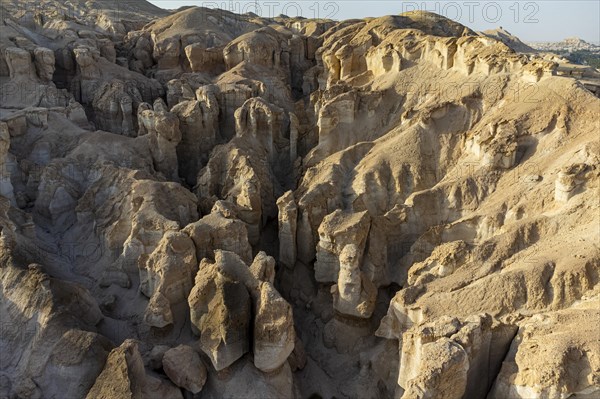 Aerial of the Al Qarah mountain