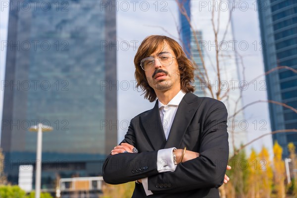 Corporate portrait of alternative businessman