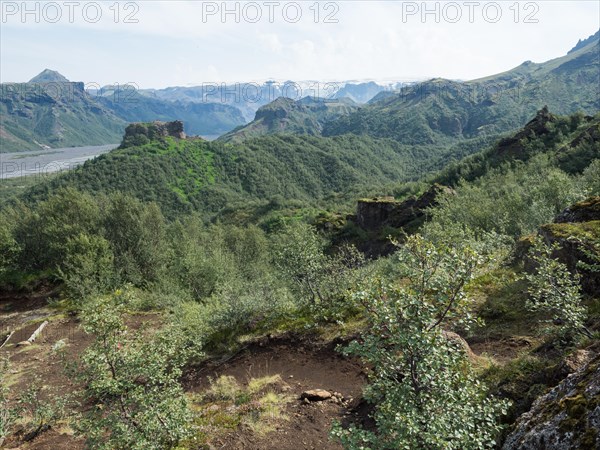 Hilly volcanic landscape