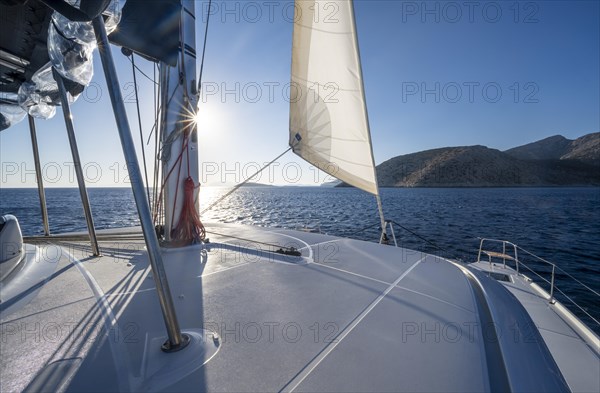 Sailing catamaran sailing on the sea