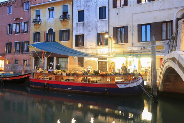 Floating market stall at Campo San Barnaba