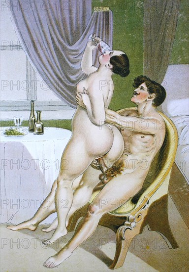 Erotic scene from the Victorian era