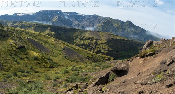 Hilly volcanic landscape