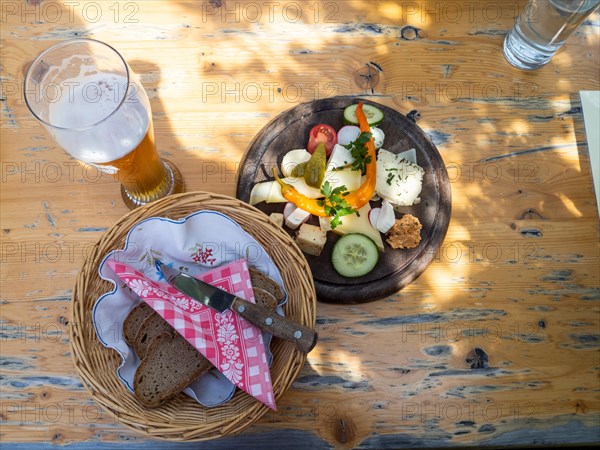 Appetisingly arranged cheese platter