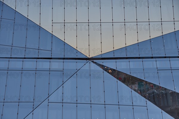 Detail of the facade of the office building Cube Berlin at Washingtonplatz