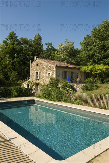 Old brick holiday home with swimming pool