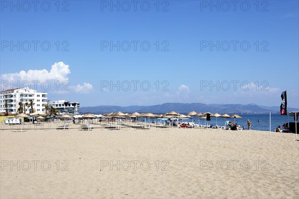 Sandy beach beach on the Aegean Sea