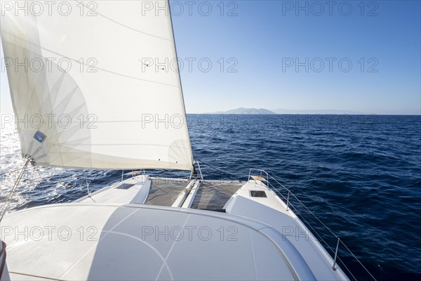 Sailing catamaran sailing on the sea