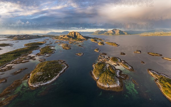 Mount Torghatten with surrounding islands