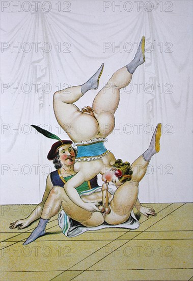 Erotic scene from the Victorian era