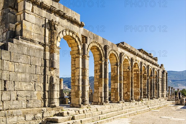 Well-preserved roman ruins in Volubilis