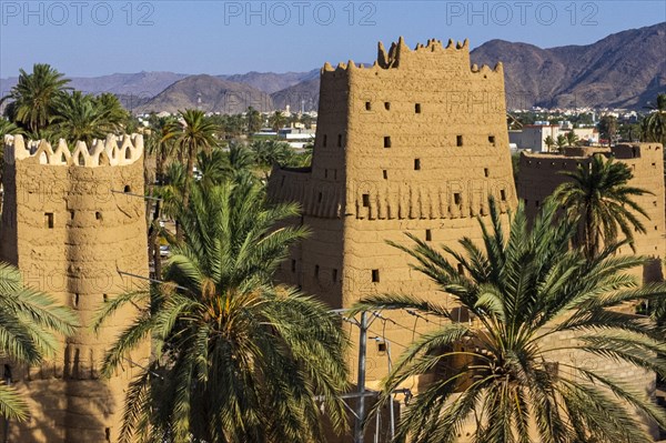 Aerial of traditional build mud towers used a living homes