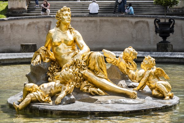 Linderhof Palace with fountain