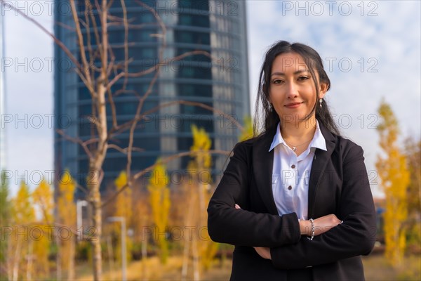 Corporate portrait of latin businesswoman