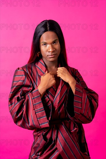 Black ethnic man in a studio