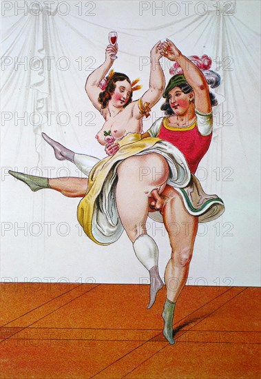 Erotic scene from the Victorian era