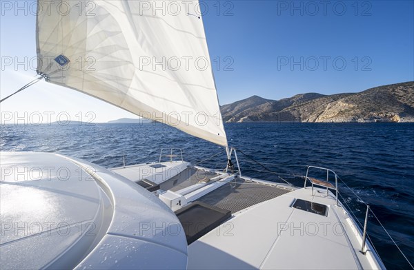 Sailing catamaran sailing on the sea