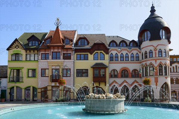 Millennium Fountain and Houses on Europe Square