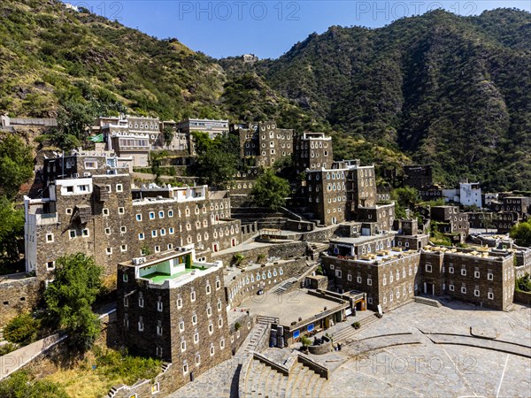 Aerial of Rijal Almaa mountain village