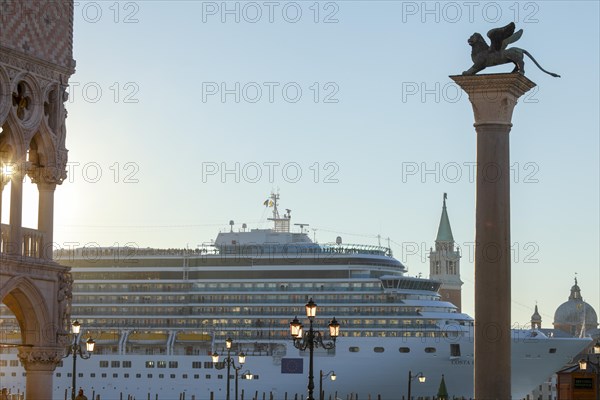 Cruise ship passing St Mark's Square