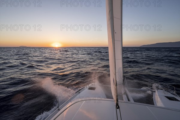 Sailing catamaran sailing