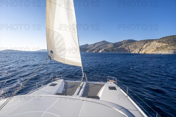 Sailing catamaran sailing on the sea