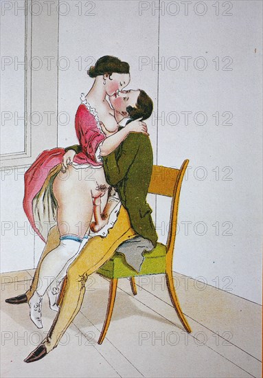 Erotic scene from the Victorian era