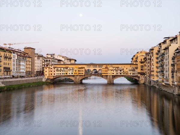 The Ponte Vecchio bridge over the river Arno