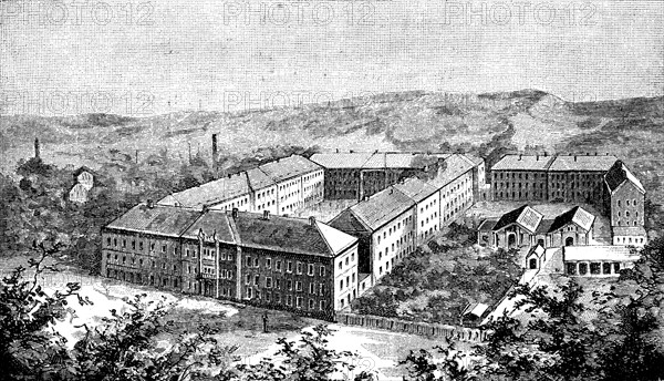 The porcelain factory in the Triebisch valley in 1880