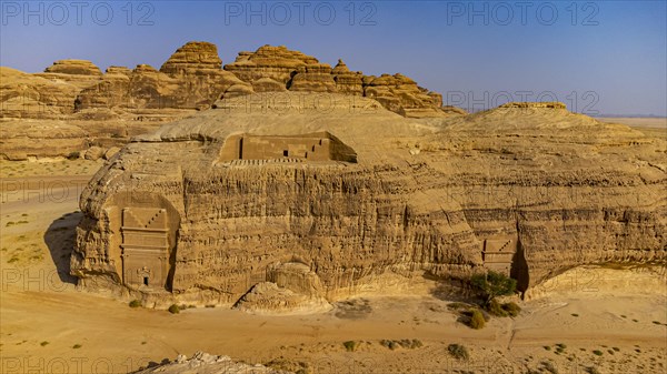 Aerial of the rock tombs