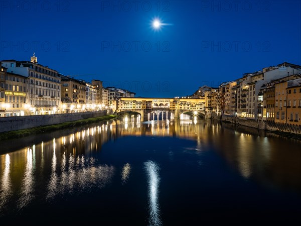 The Ponte Vecchio bridge over the river Arno