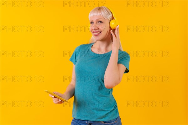 Smiling dancing to the new songs