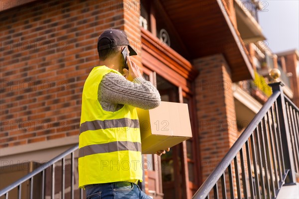 Package delivery man from an online store