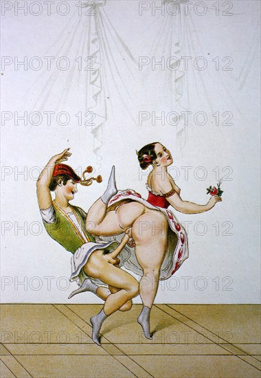 Erotic scene from the Victorian era