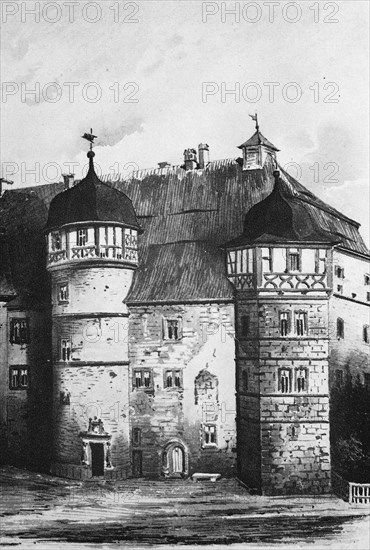 Historical view of Bundorf Castle