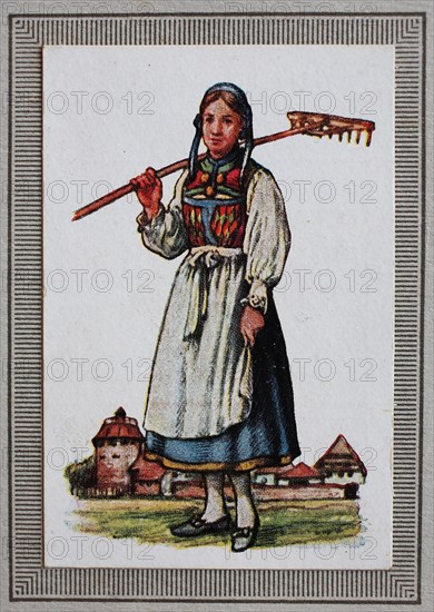 Traditional costumes in Germany in the 19th century