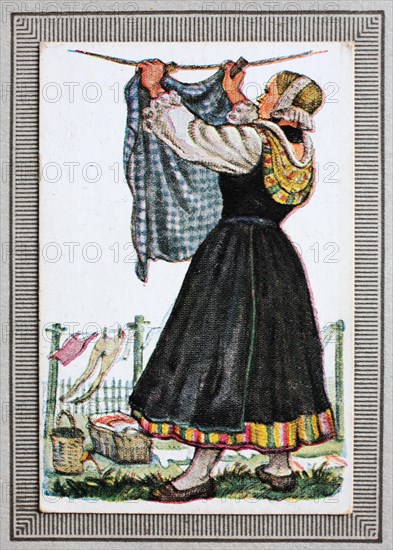 Traditional costumes in Germany in the 19th century