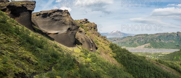 Hilly volcanic landscape