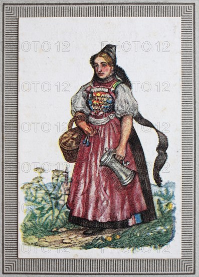 Traditional costumes in Germany in the 19th century