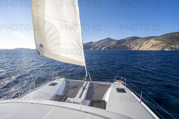 Sailing catamaran sailing on the sea
